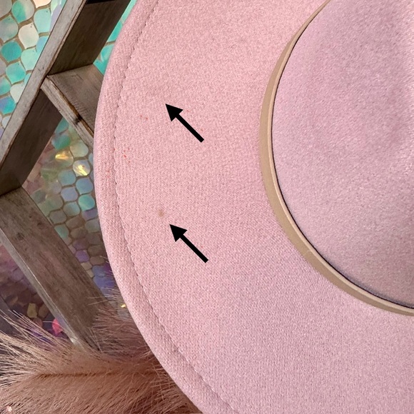 Mauve Western Cowgirl Hat Wide Brim - Picture 5 of 5